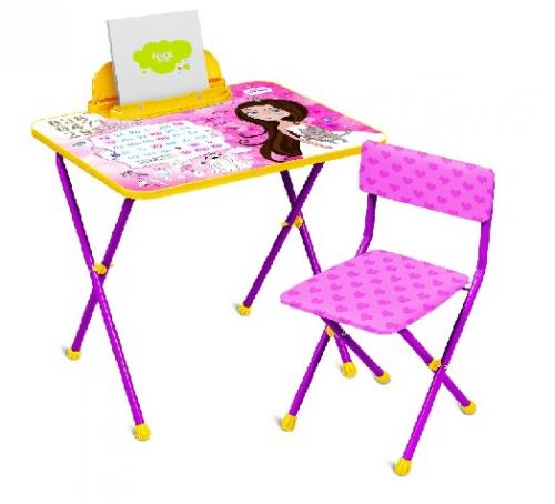 Комплект детской мебели Ника Познайка Маленькая принцесса (стол 58*60*45см+стул) (1) КП2/17