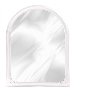Зеркало в рамке 495х390мм (белый) (уп.6) М7405