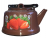 Чайник 3,5 л Клубника садовая, коричневый с петлёй (закатн. дно) С2713.в*59